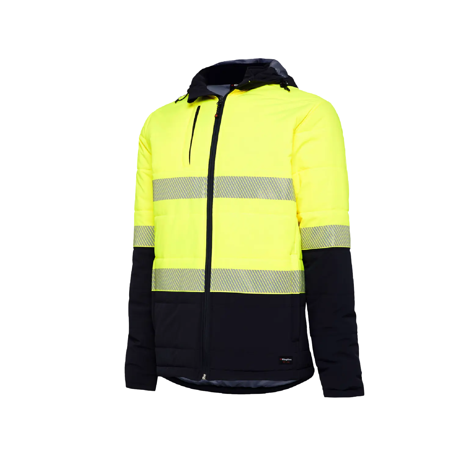KingGee Men's Reflective Puffer Jacket - Yellow/Navy
