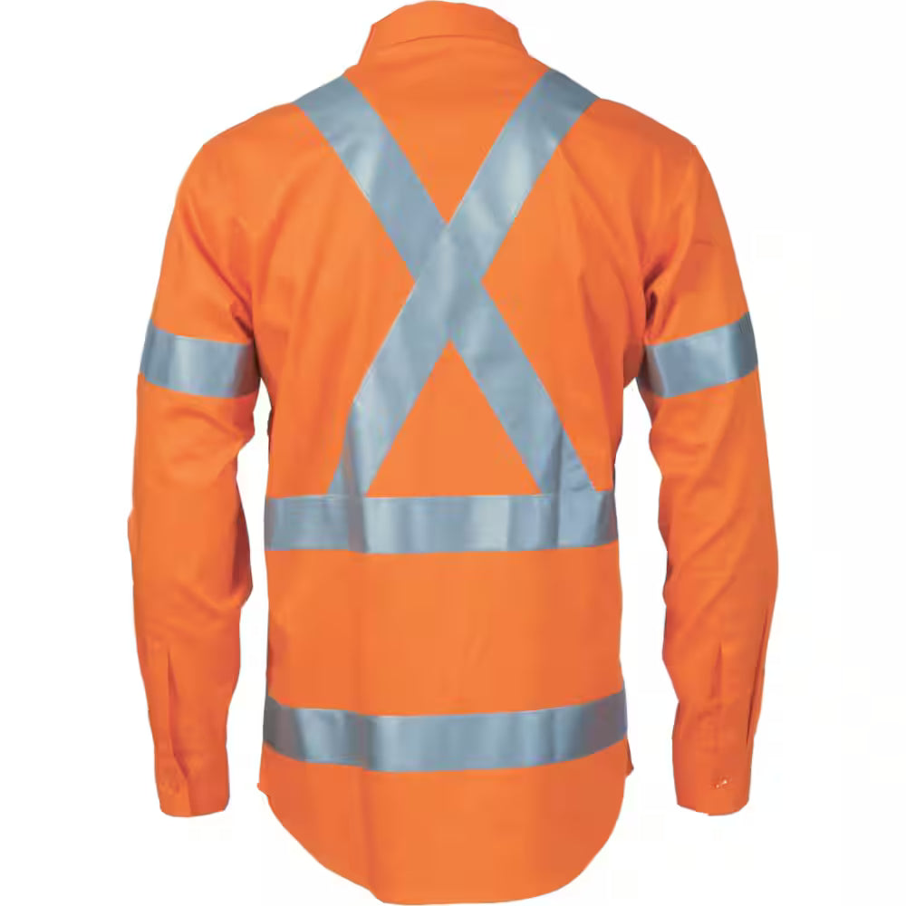 DNC 3746 Hi-Visibility Long Sleeve Shirt - Cotton - Orange
