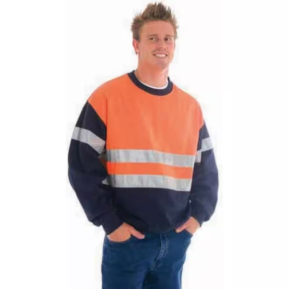 DNC 3824 Two Tone Hi Visibility Long Sleeve Sweat shirt - Taped - Polyester