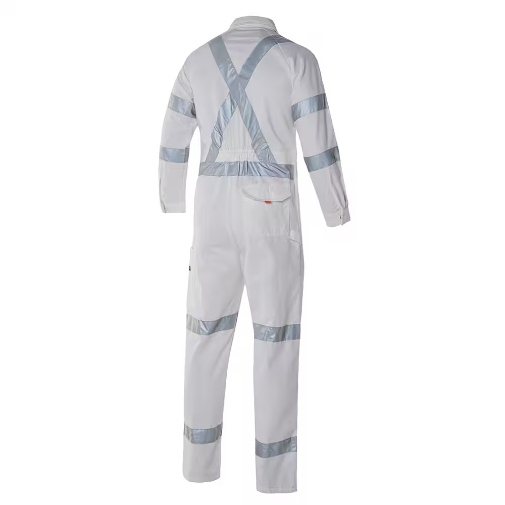 Workhorse MOV066 Men's Night Works Overall Long Sleeve Bio Motion - Cotton - White