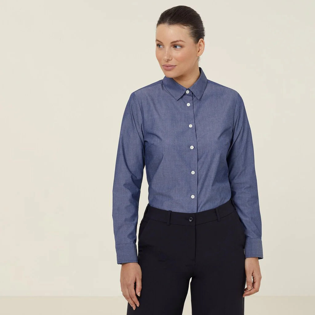 NNT Uniforms SHIRT WMN NNT CATU69 L/S CHAM M/BLUE