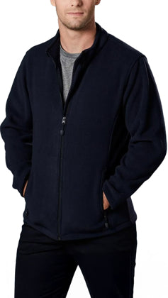 PF07 Frost Men's Bonded Polar Fleece Full Zip Fitted Jacket [PF07] Navy