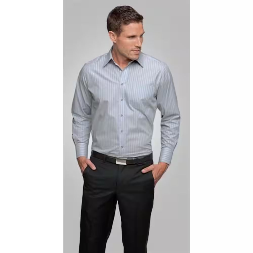 Shadow Stripe Men's Shirt – Cotton - Polyester – Blue – 4104L – City Collection