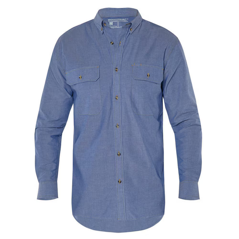 Workhorse MSH142 Shirt - Men - Long Sleeve - Chambray - Cotton
