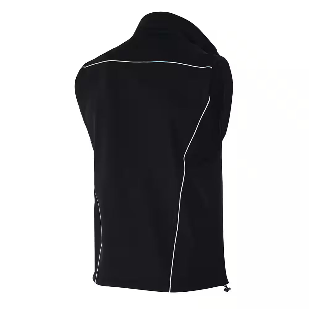 Workhorse MVE010 Men's Spandex Soft Shell Vest - Polyester - Black