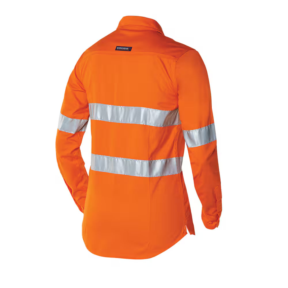Workhorse WSH030 Women's High Visibility Long Sleeve Shirt - Cotton