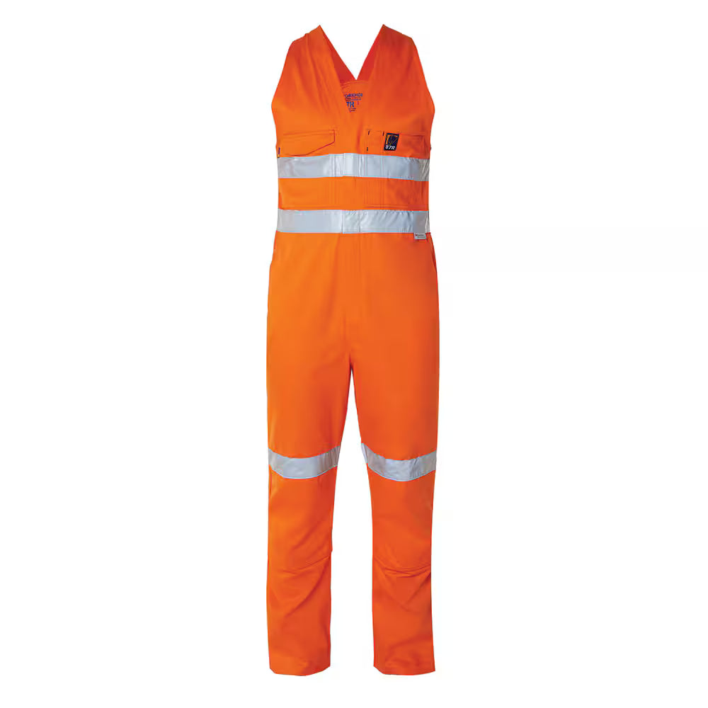 Workhorse MOV005 Overall Action Back - Sleeveless - Men - High Visibility - Taped - Cotton Drill